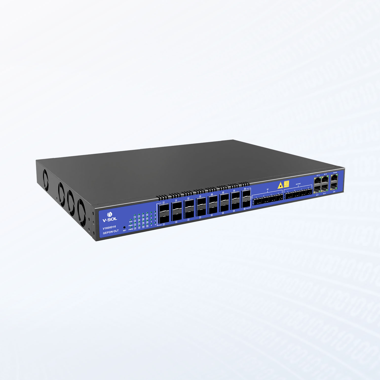 GPON-OLT-V1600G2-B-PW VSOL - 16 PON - DUAL POWER OLT , FTTX , 4 x RJ45 , 4 x SFP+,,16x C+++