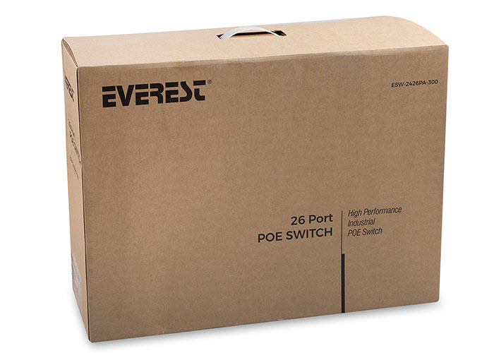 EVEREST-ESW-2426PA-300 EVEREST ESW-2426PA-300 24+2 PORT IEEE802.3AF/AT 2GE*SPF 2GE*UPLI