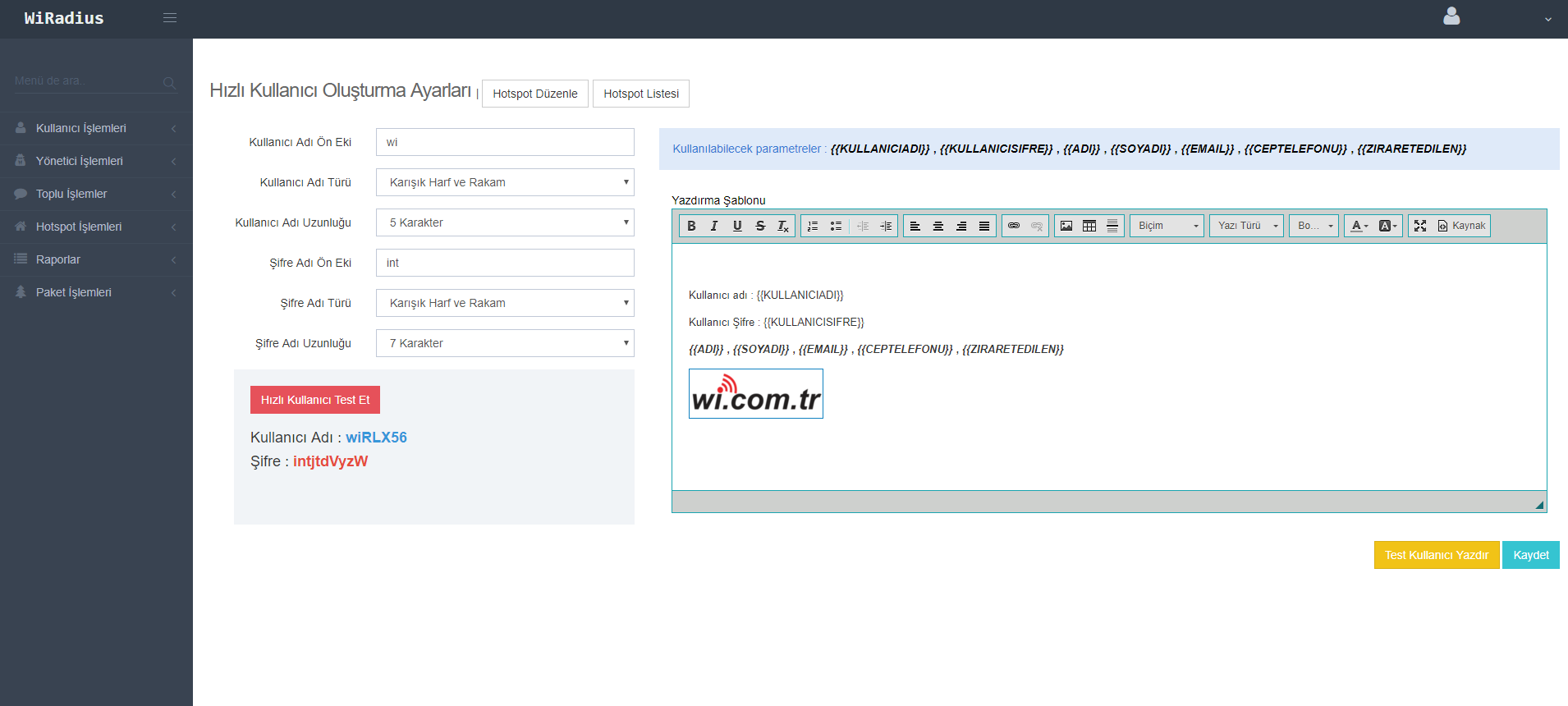 WIPOINT-500 500 ONLINE KULLANICI HOTSPOT VE LOGIN YONETIM / YILLIK