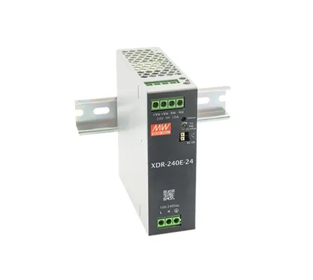 Mean Well XDR-240E-24 240W 24V DC 10A DIN Rail Power Supply
