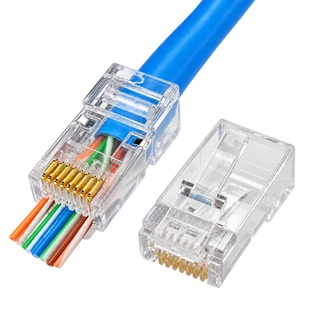RJ-45 100 Pack Cat-6 Connector Plastik